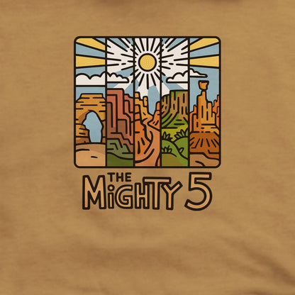 The Mighty 5 Hoodie Adventure and Outdoors Themed Hoodie