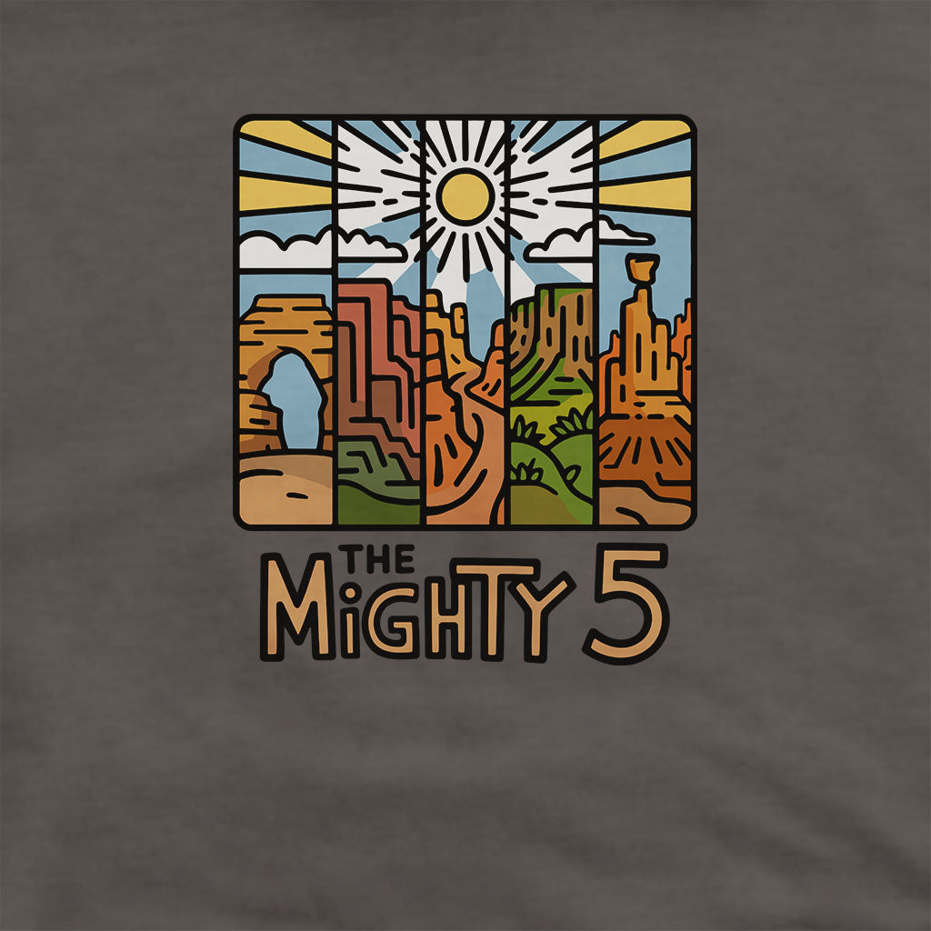 The Mighty 5 Hoodie Adventure and Outdoors Themed Hoodie