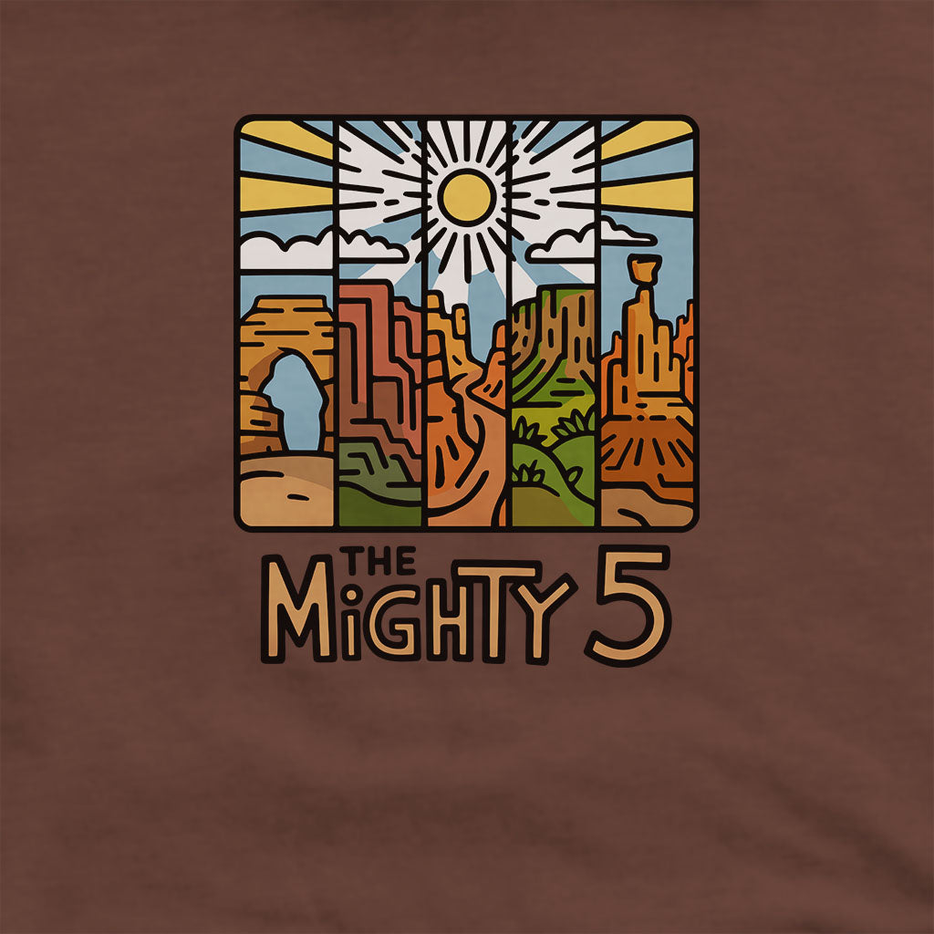The Mighty 5 Hoodie Adventure and Outdoors Themed Hoodie