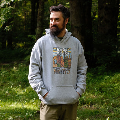 The Mighty 5 Hoodie Adventure and Outdoors Themed Hoodie