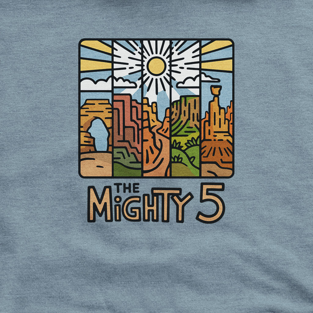 The Mighty 5 Hoodie Adventure and Outdoors Themed Hoodie