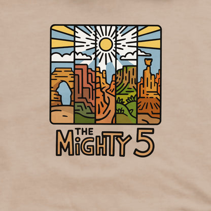 The Mighty 5 Crewneck Sweatshirt Adventure and Outdoors Themed Sweatshirt