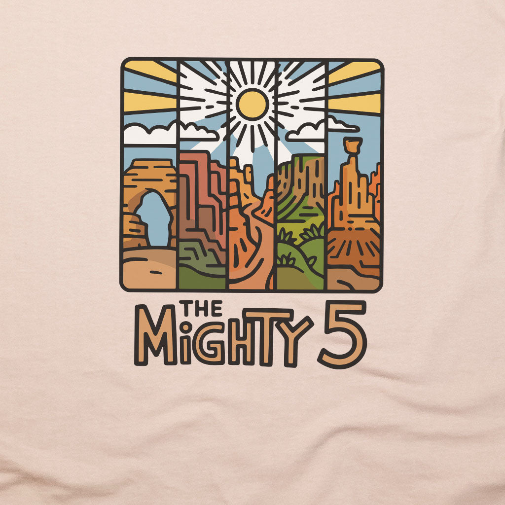 The Mighty 5 T-Shirt Adventure and Outdoors Themed T-Shirt