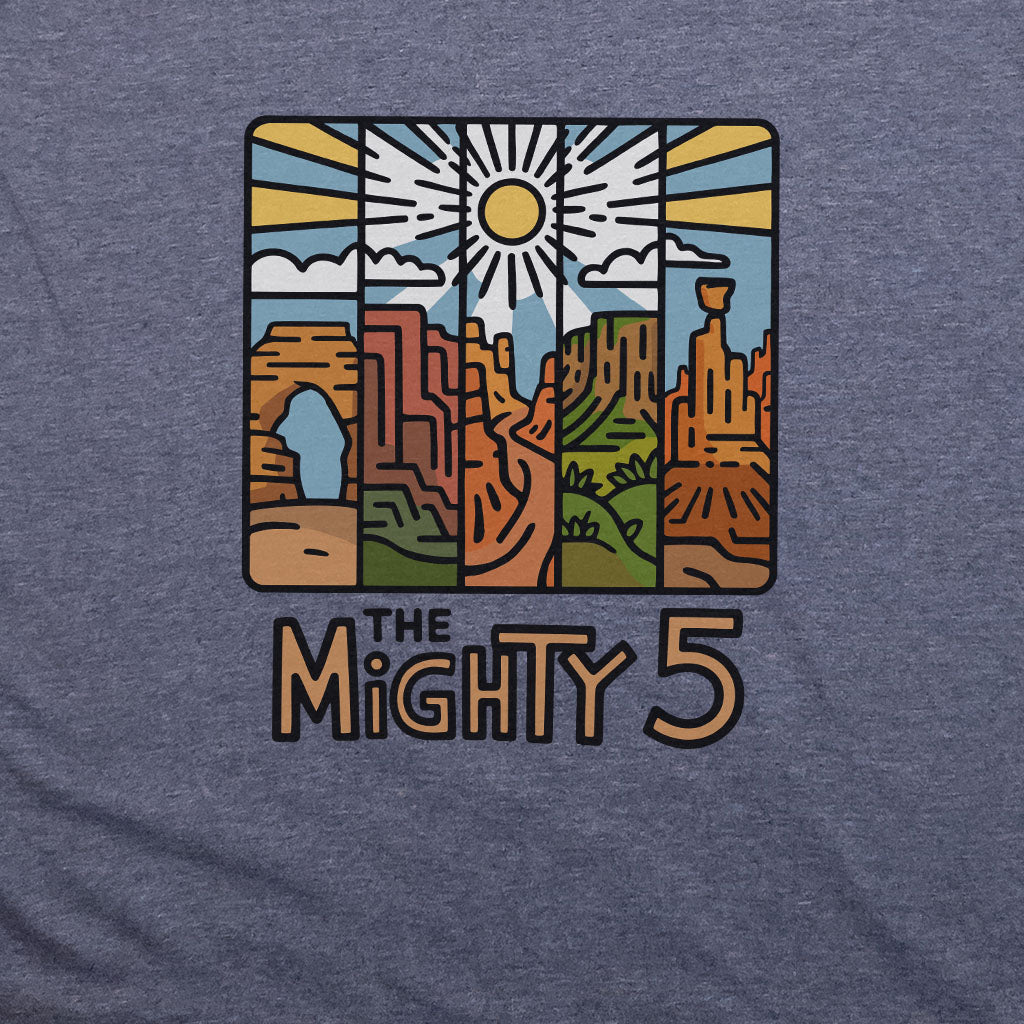 The Mighty 5 T-Shirt Adventure and Outdoors Themed T-Shirt