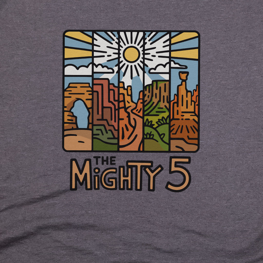 The Mighty 5 T-Shirt Adventure and Outdoors Themed T-Shirt