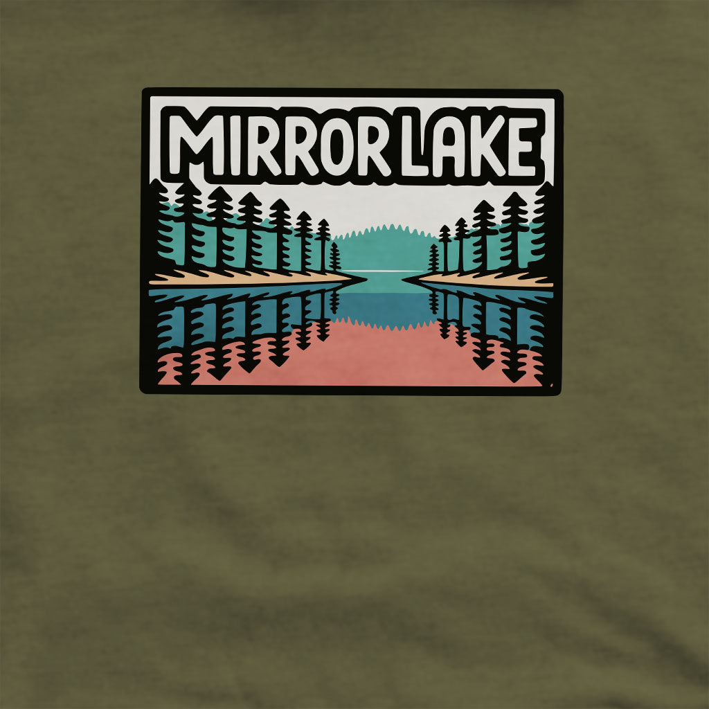 Mirror Lake Crewneck Sweatshirt Adventure and Outdoors Themed Sweatshirt