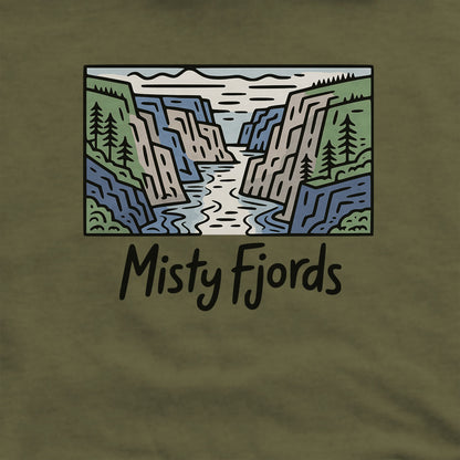 Misty Fjords National Monument Hoodie Adventure and Outdoors Themed Hoodie