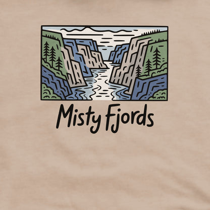 Misty Fjords National Monument Crewneck Sweatshirt Adventure and Outdoors Themed Sweatshirt