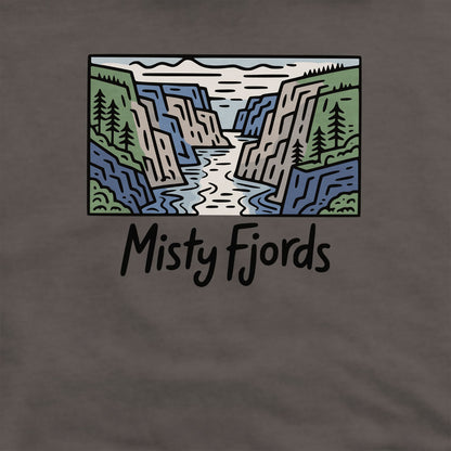 Misty Fjords National Monument Crewneck Sweatshirt Adventure and Outdoors Themed Sweatshirt