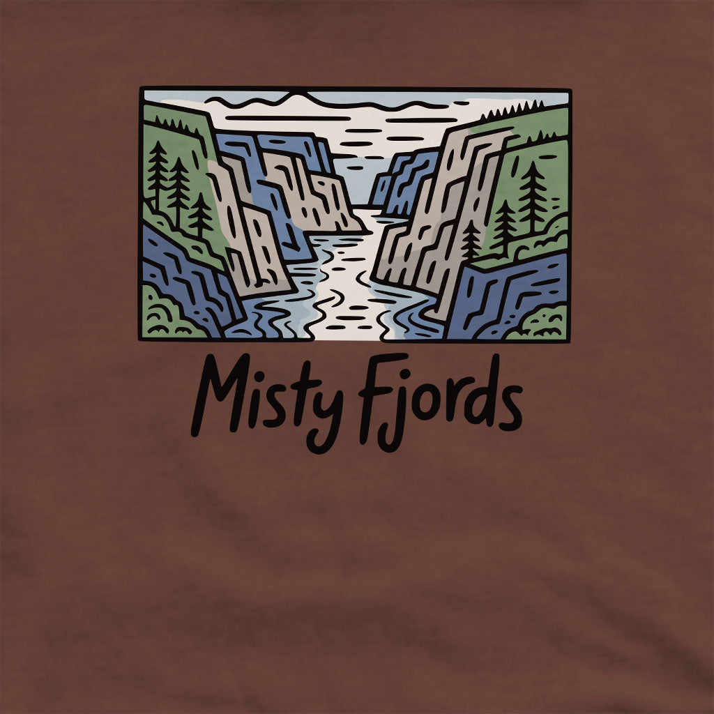 Misty Fjords National Monument Crewneck Sweatshirt Adventure and Outdoors Themed Sweatshirt