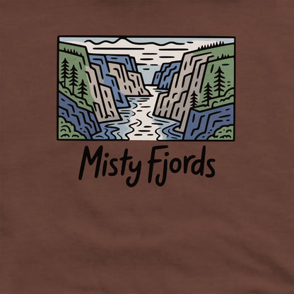 Misty Fjords National Monument Crewneck Sweatshirt Adventure and Outdoors Themed Sweatshirt
