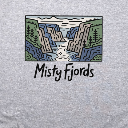 Misty Fjords National Monument Crewneck Sweatshirt Adventure and Outdoors Themed Sweatshirt