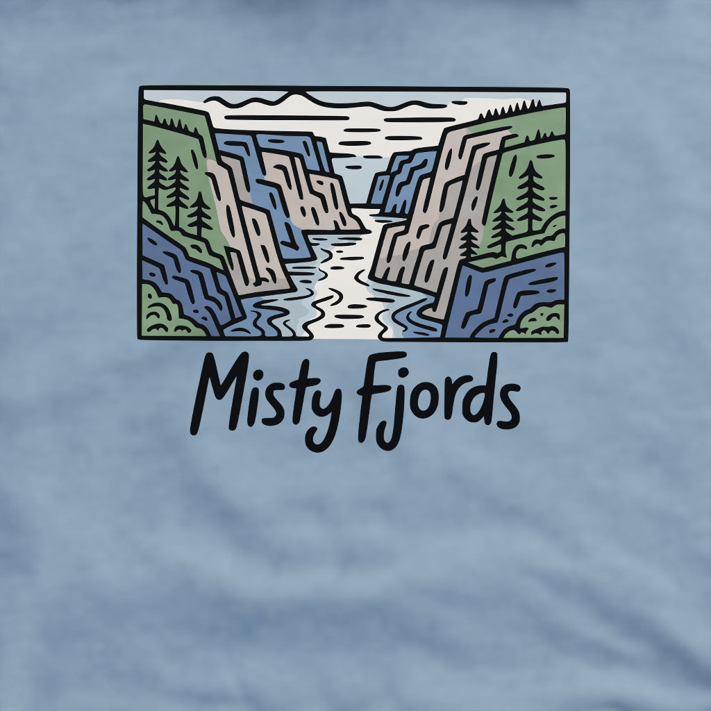 Misty Fjords National Monument Crewneck Sweatshirt Adventure and Outdoors Themed Sweatshirt