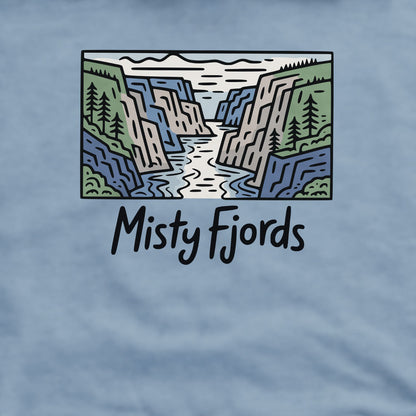 Misty Fjords National Monument Crewneck Sweatshirt Adventure and Outdoors Themed Sweatshirt
