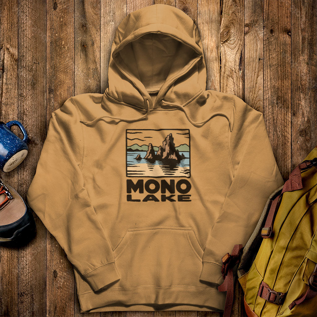Mono Lake Hoodie Mustard Adventure and Outdoors Themed Hoodie