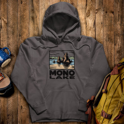 Mono Lake Hoodie Charcoal Adventure and Outdoors Themed Hoodie