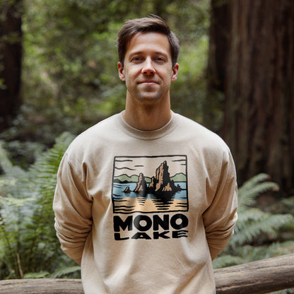 Mono Lake Crewneck Sweatshirt Adventure and Outdoors Themed Sweatshirt