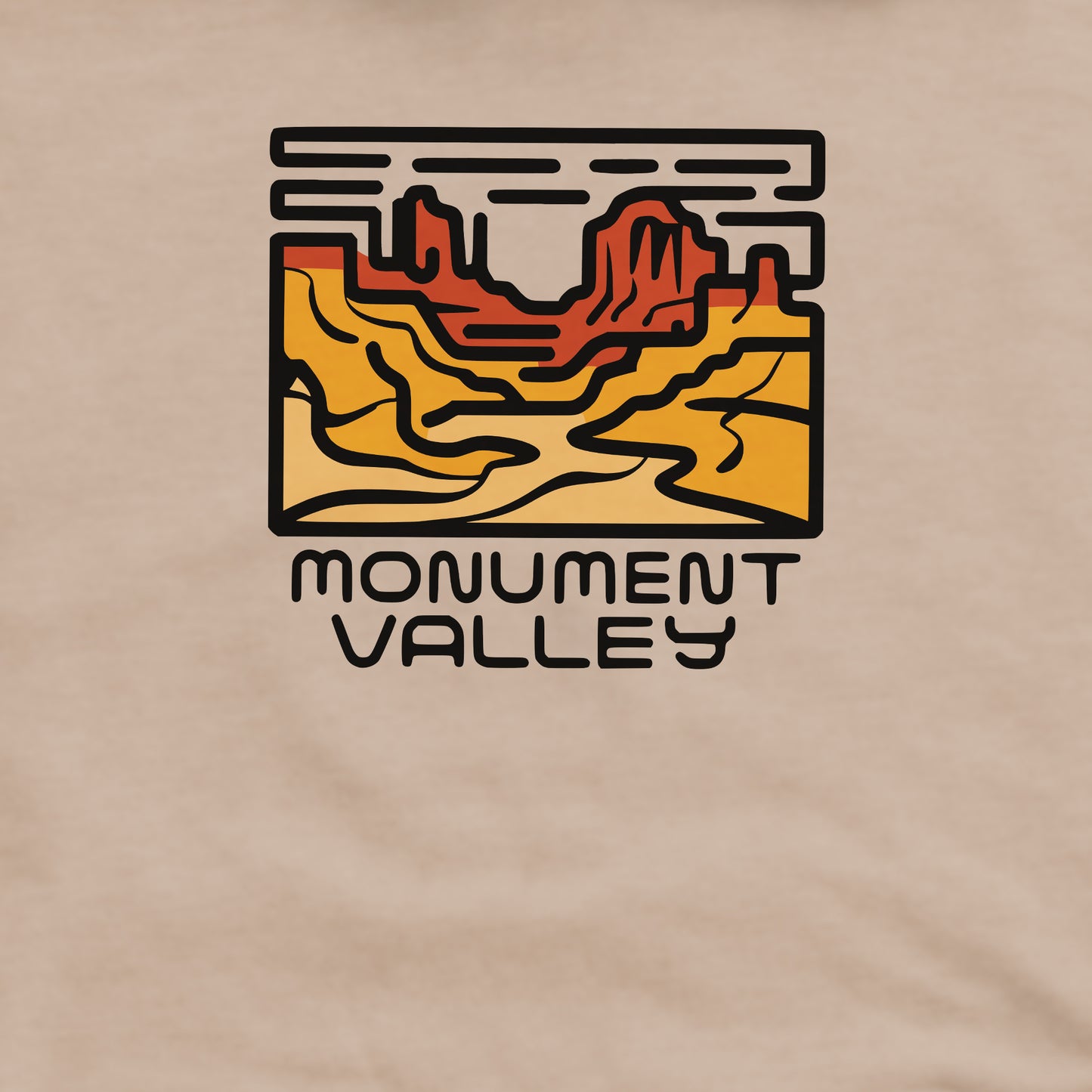 Monument Valley Crewneck Sweatshirt Adventure and Outdoors Themed Sweatshirt