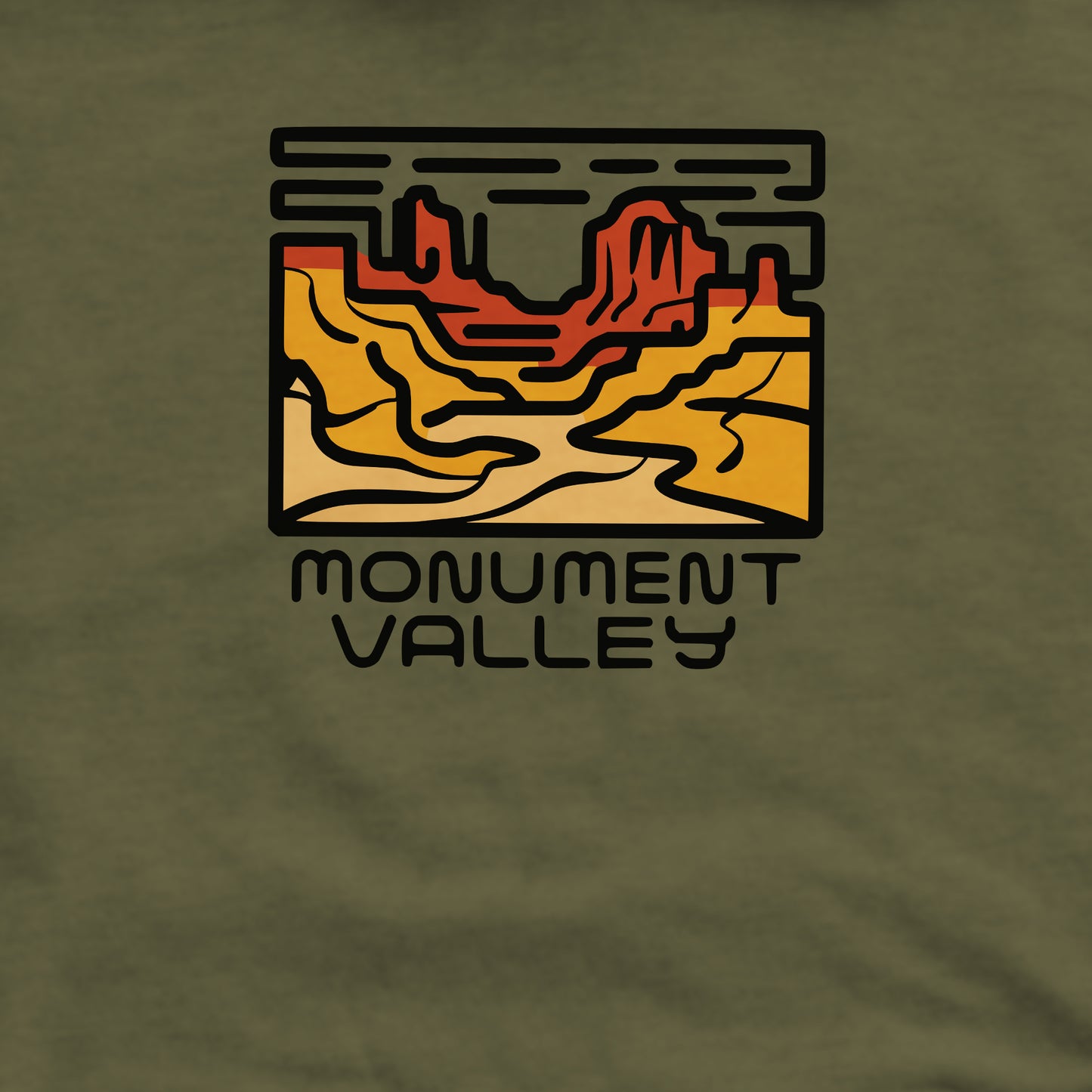 Monument Valley Crewneck Sweatshirt Adventure and Outdoors Themed Sweatshirt