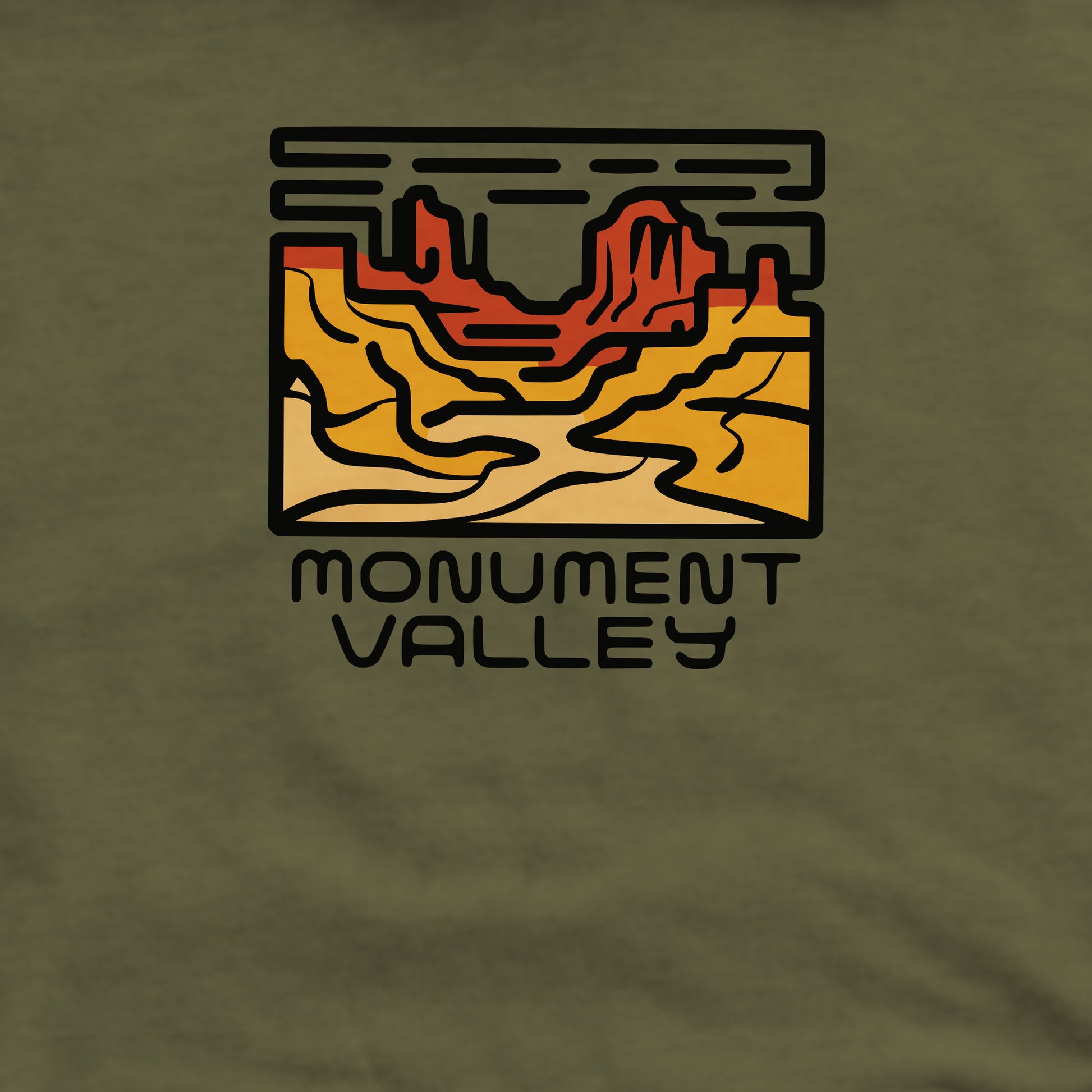 Monument Valley Crewneck Sweatshirt Adventure and Outdoors Themed Sweatshirt