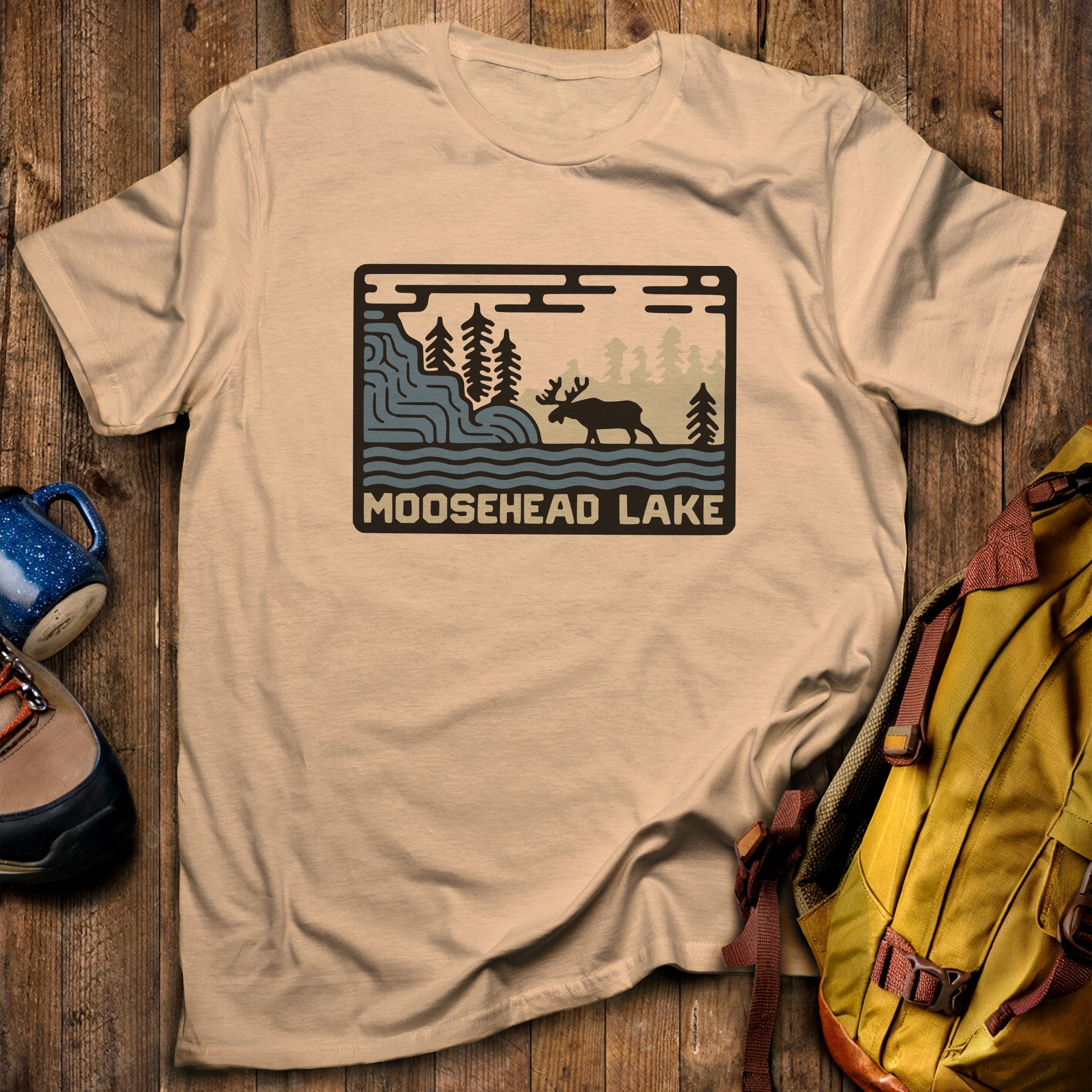 Moosehead Lake T-Shirt Sand Adventure and Outdoors Themed T-Shirt