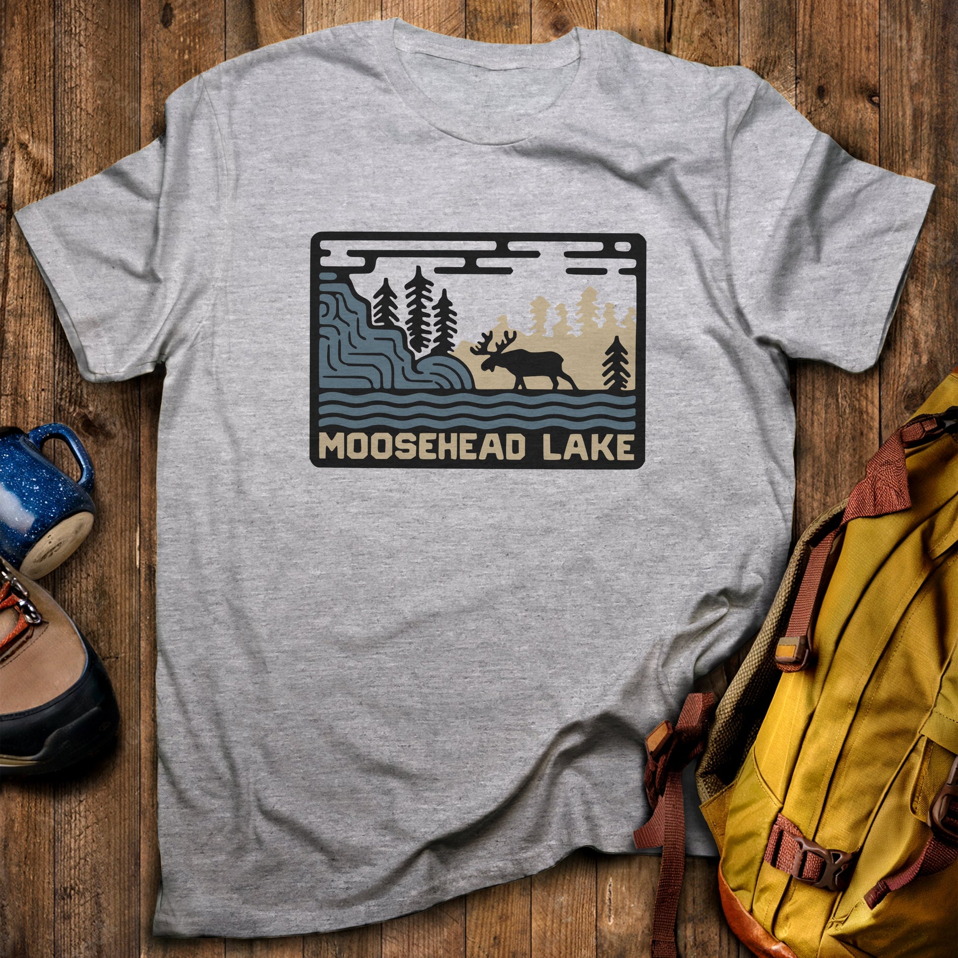 Moosehead Lake T-Shirt Sport Grey Adventure and Outdoors Themed T-Shirt