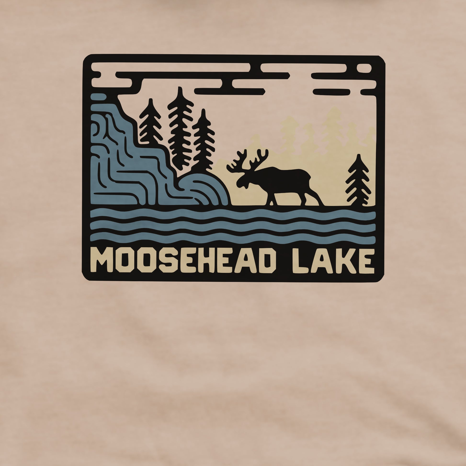 Moosehead Lake Crewneck Sweatshirt Adventure and Outdoors Themed Sweatshirt