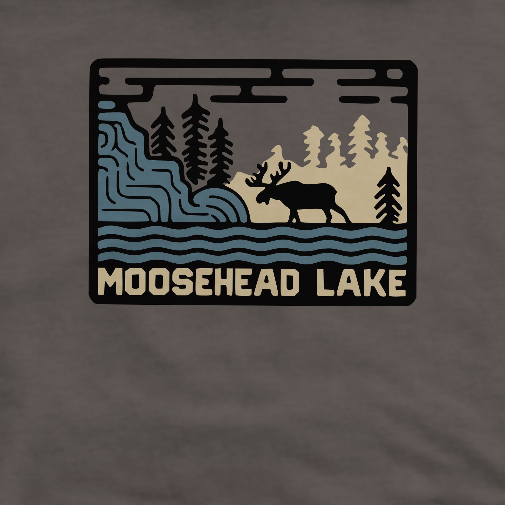 Moosehead Lake Crewneck Sweatshirt Adventure and Outdoors Themed Sweatshirt