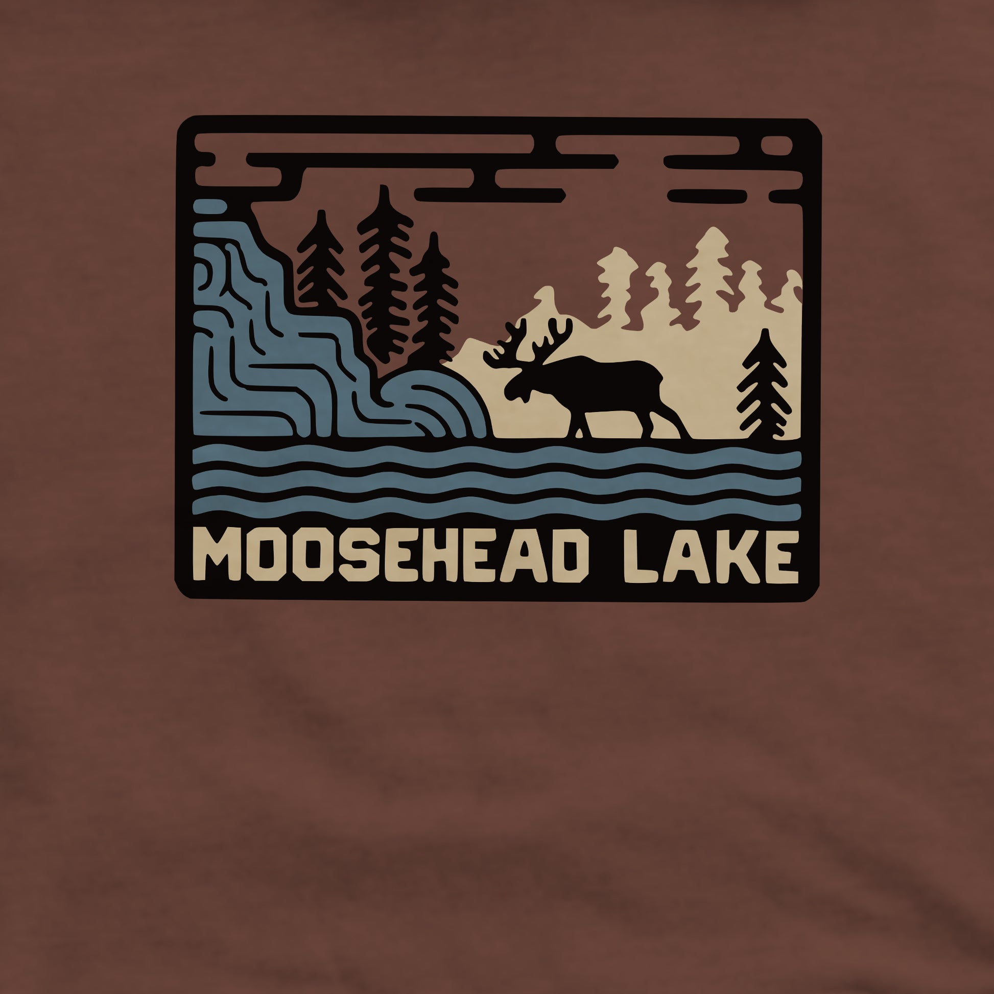 Moosehead Lake Crewneck Sweatshirt Adventure and Outdoors Themed Sweatshirt