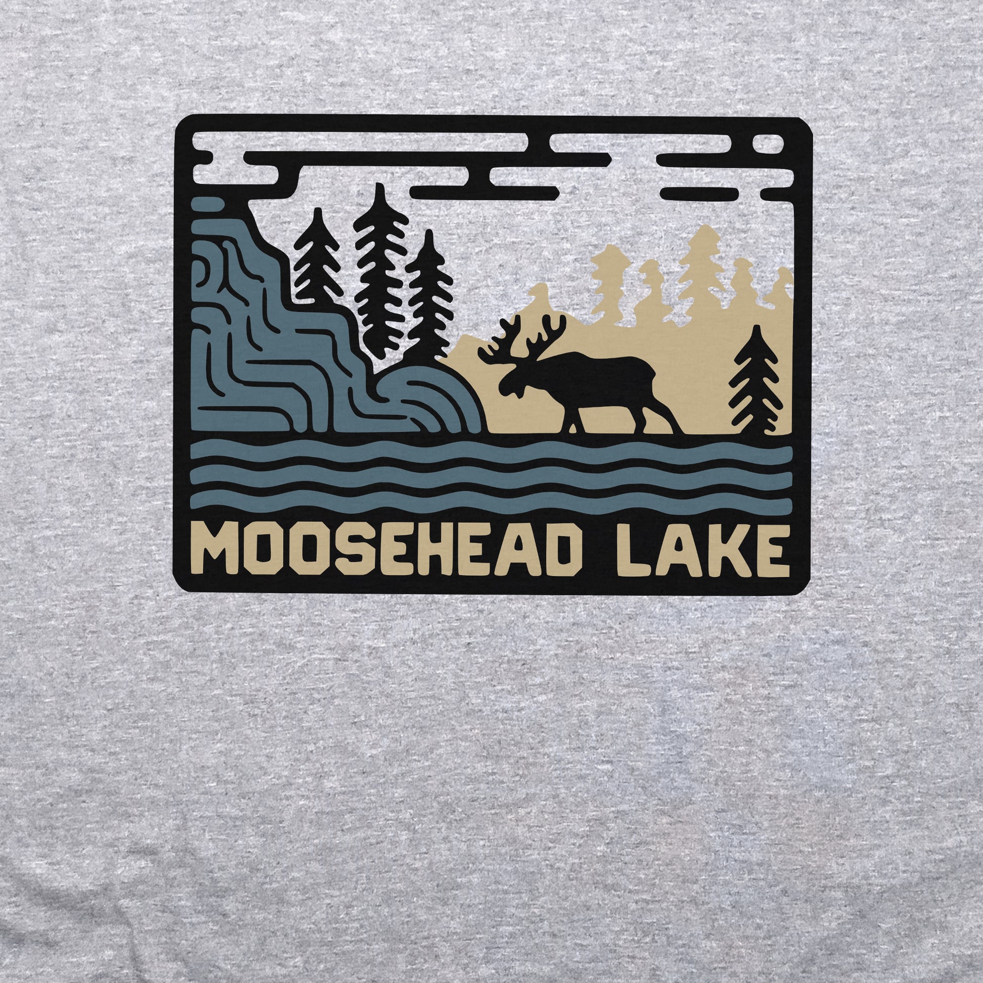 Moosehead Lake Crewneck Sweatshirt Adventure and Outdoors Themed Sweatshirt