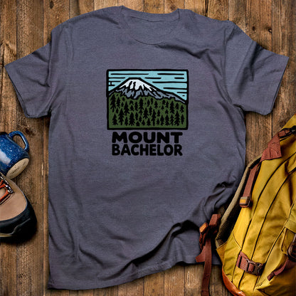 Mount Bachelor T-Shirt Heather Navy Adventure and Outdoors Themed T-Shirt