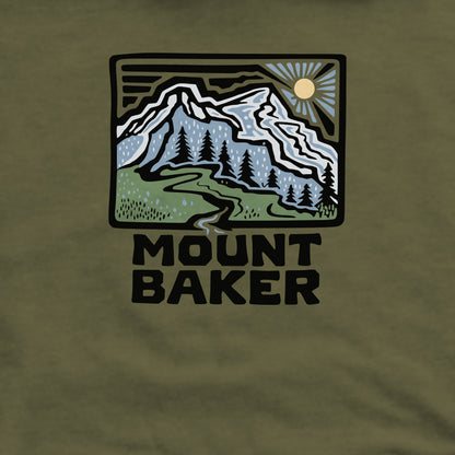 Mount Baker Crewneck Sweatshirt Adventure and Outdoors Themed Sweatshirt