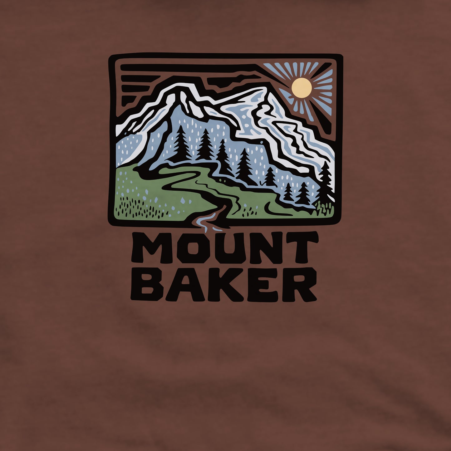 Mount Baker Crewneck Sweatshirt Adventure and Outdoors Themed Sweatshirt