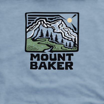 Mount Baker Crewneck Sweatshirt Adventure and Outdoors Themed Sweatshirt