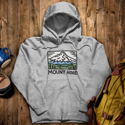 Mount Hood Hoodie Sport Grey Adventure and Outdoors Themed Hoodie