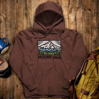 Mount Hood Hoodie Cocoa Adventure and Outdoors Themed Hoodie