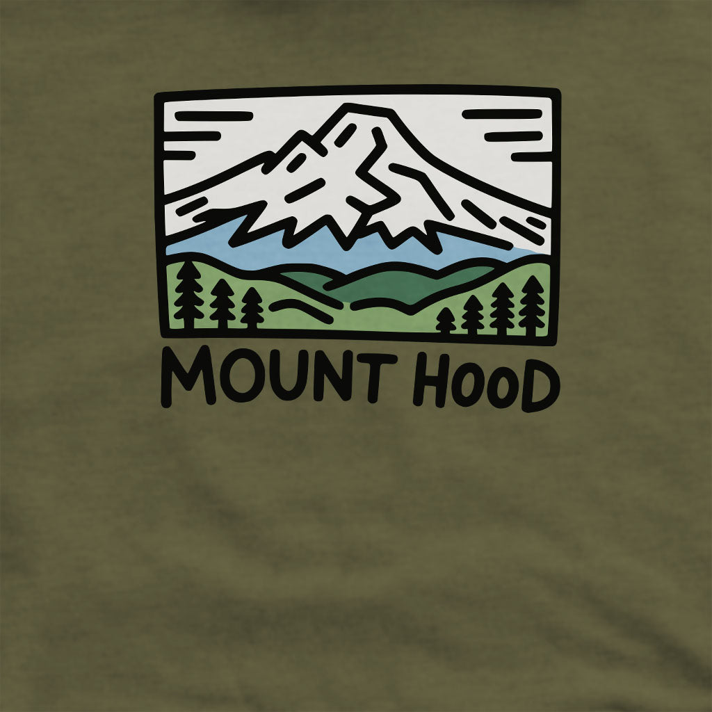 Mount Hood Crewneck Sweatshirt Adventure and Outdoors Themed Sweatshirt