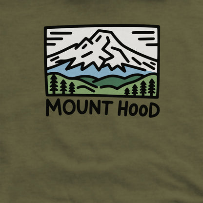 Mount Hood Crewneck Sweatshirt Adventure and Outdoors Themed Sweatshirt
