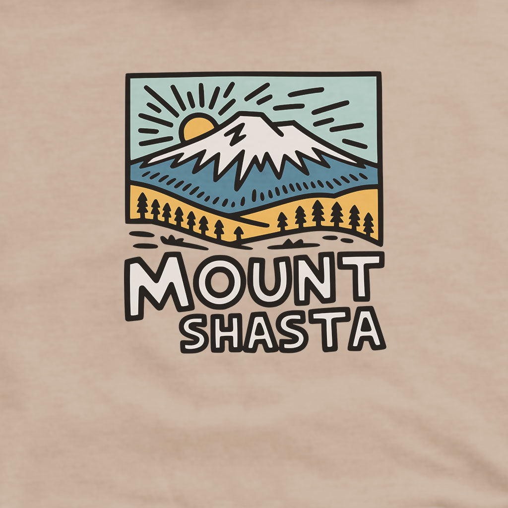 Mount Shasta Hoodie Adventure and Outdoors Themed Hoodie