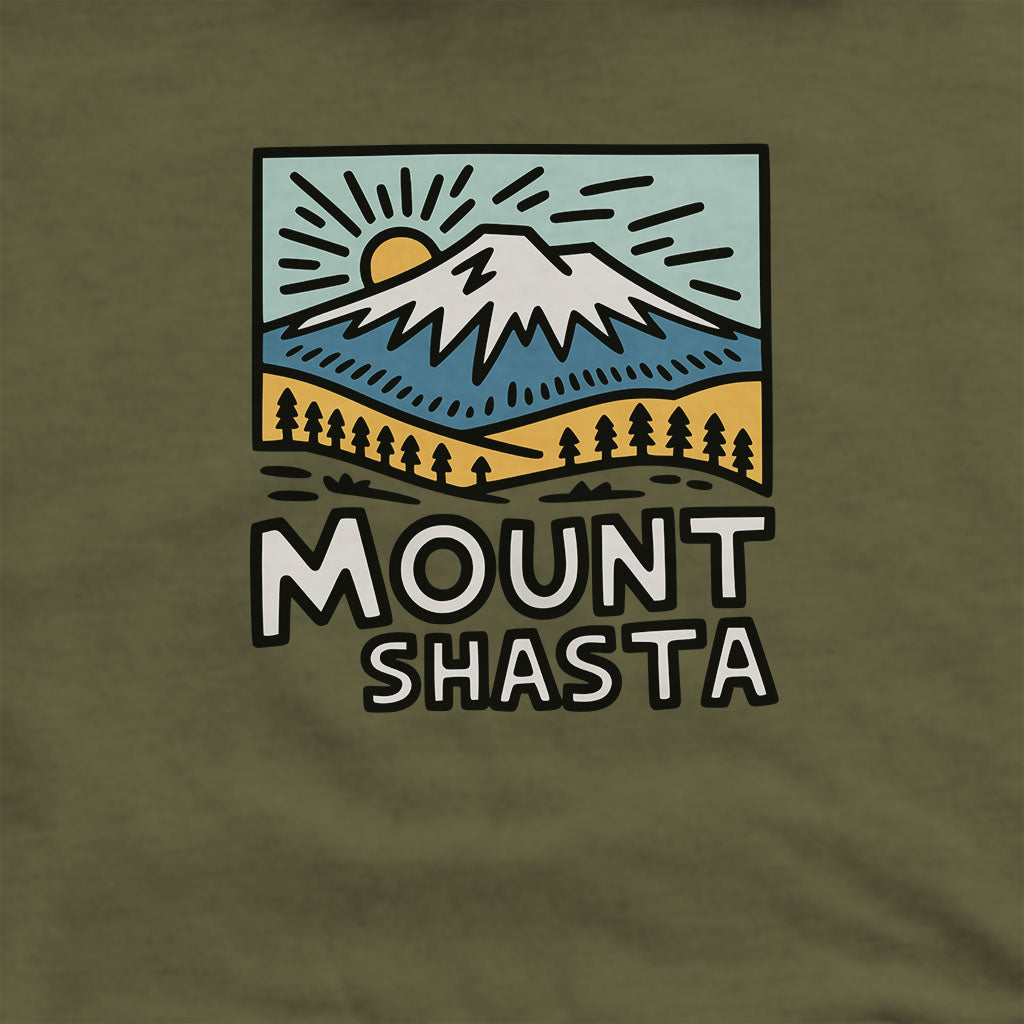 Mount Shasta Hoodie Adventure and Outdoors Themed Hoodie