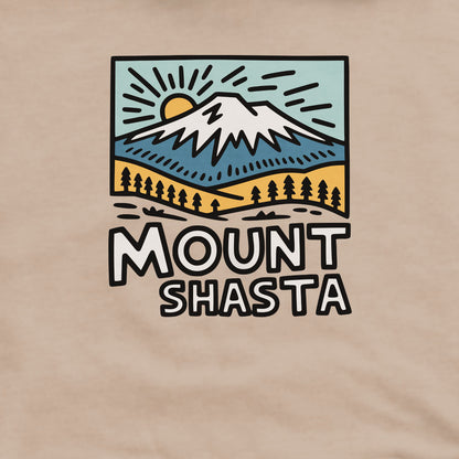 Mount Shasta Crewneck Sweatshirt Adventure and Outdoors Themed Sweatshirt