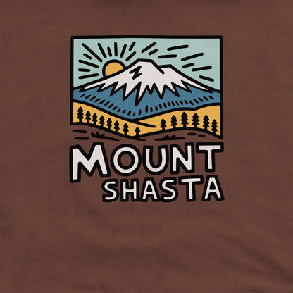 Mount Shasta Crewneck Sweatshirt Adventure and Outdoors Themed Sweatshirt
