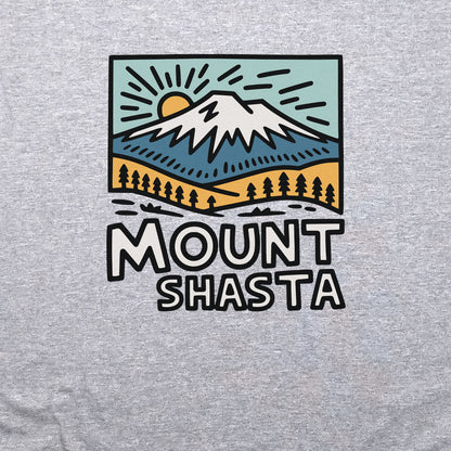 Mount Shasta Crewneck Sweatshirt Adventure and Outdoors Themed Sweatshirt