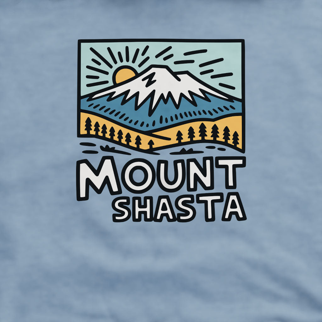 Mount Shasta Crewneck Sweatshirt Adventure and Outdoors Themed Sweatshirt