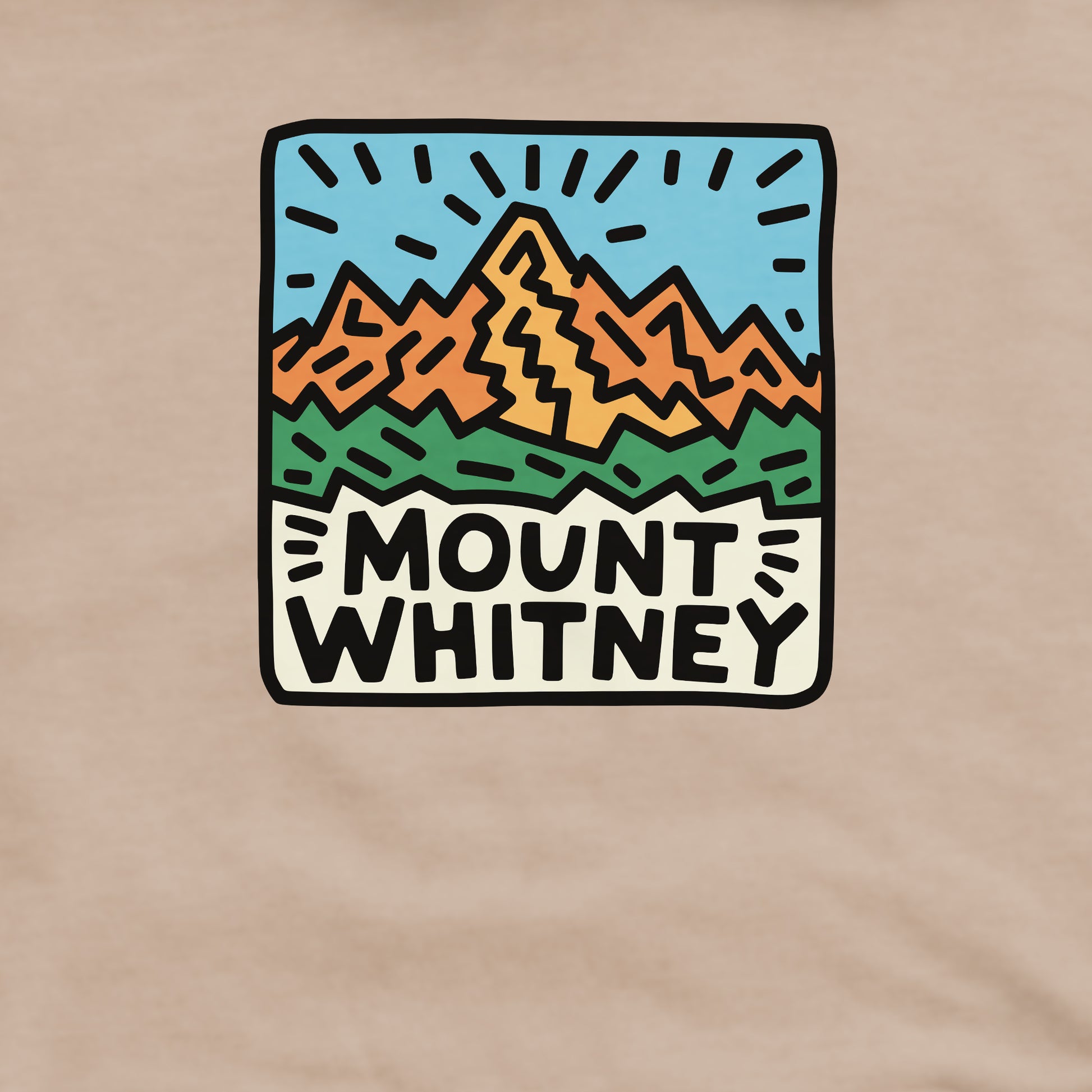 Mount Whitney Crewneck Sweatshirt Adventure and Outdoors Themed Sweatshirt