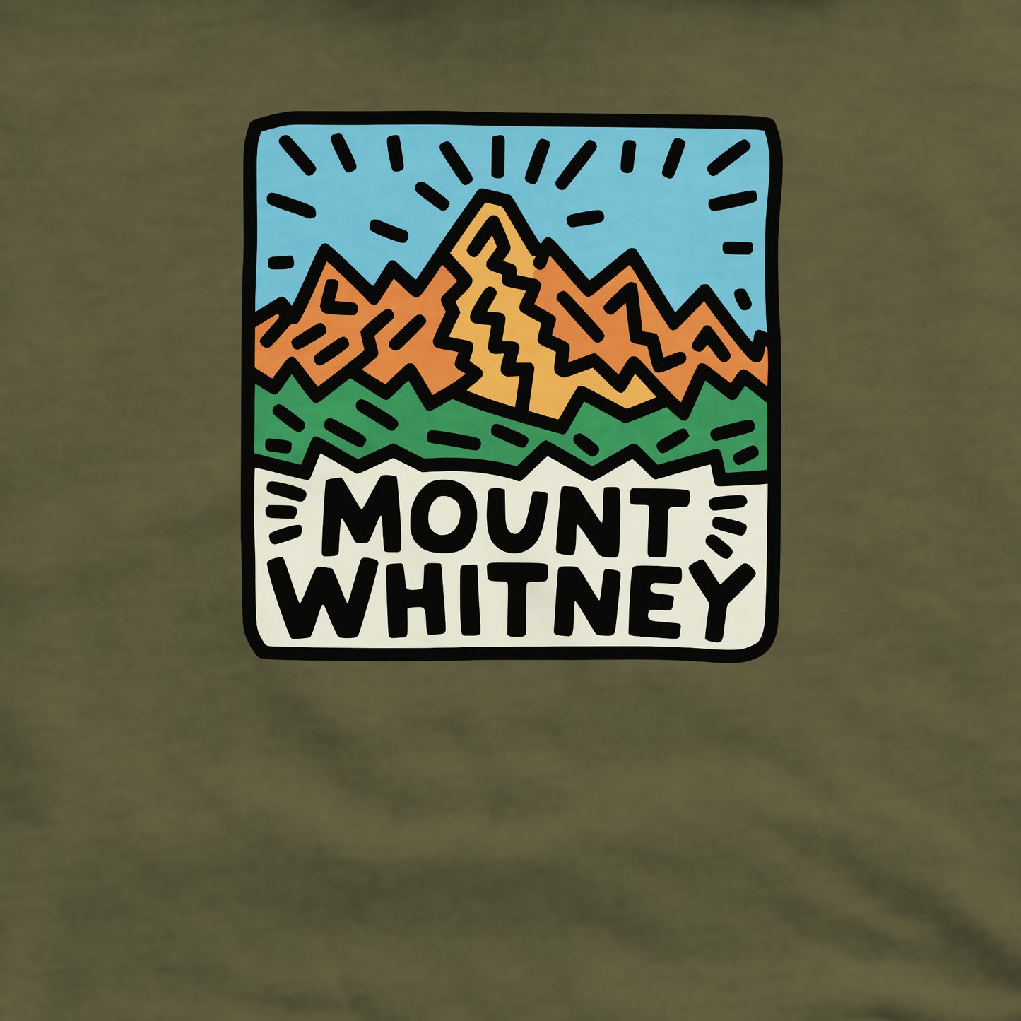 Mount Whitney Crewneck Sweatshirt Adventure and Outdoors Themed Sweatshirt