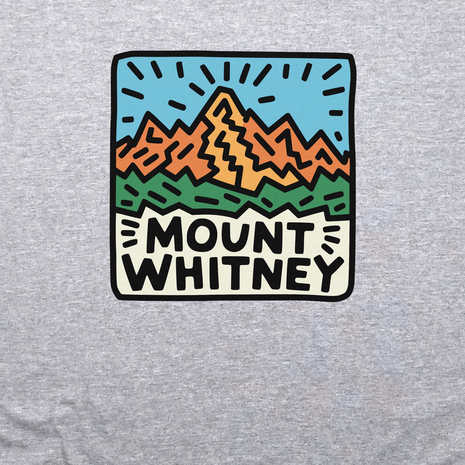Mount Whitney Crewneck Sweatshirt Adventure and Outdoors Themed Sweatshirt