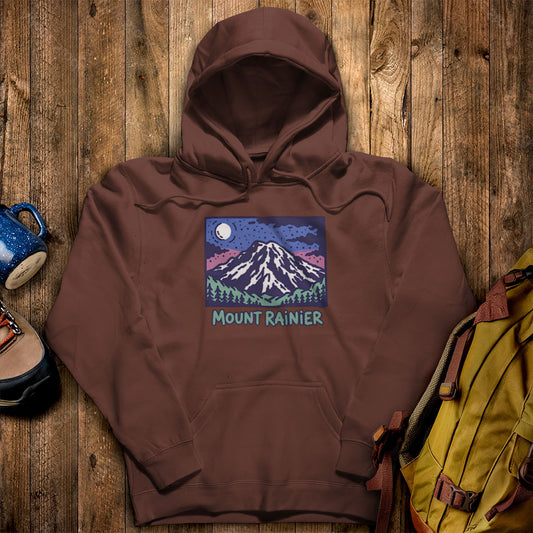 Mount Rainier at Night Hoodie