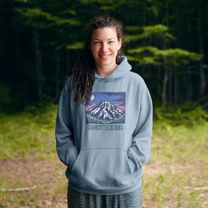 Mount Rainier at Night Hoodie