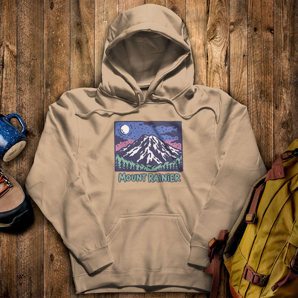 Mount Rainier at Night Hoodie